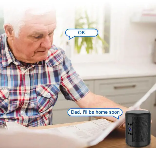 Alt view image 4 of 6 - Portable Bluetooth Speaker Camera Wireless WiFi 1080P Security Nanny Cam Motion Detection