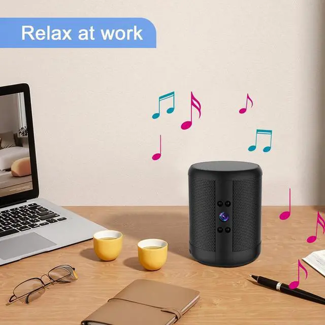 Alt view image 5 of 6 - Portable Bluetooth Speaker Camera Wireless WiFi 1080P Security Nanny Cam Motion Detection