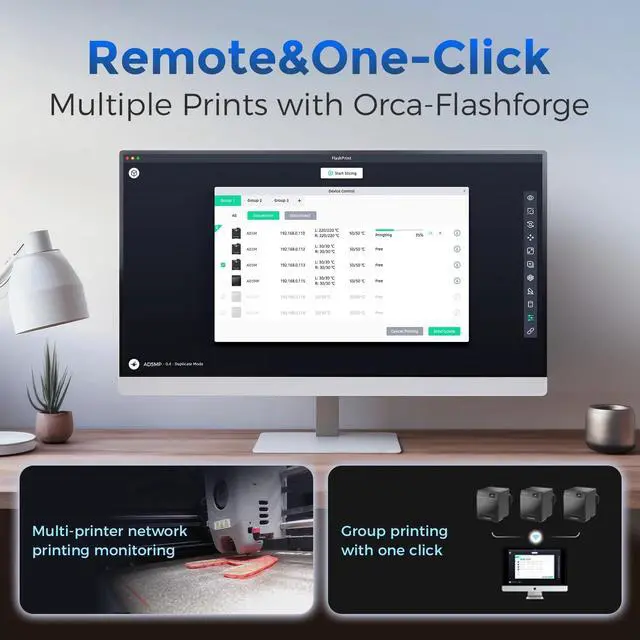 Alt view image 3 of 7 - Flashforge Adventurer 5M Pro High Speed PLA, FLEXIBLE, ABS 3D Printer with Quick-Release Nozzles & 50dB Casing