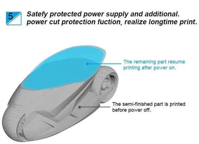 Alt view image 4 of 4 - Creality Ender 3 3D Printer Fully Open Source with Resume Printing Function Printing Size 220x220x250mm Aluminum Black