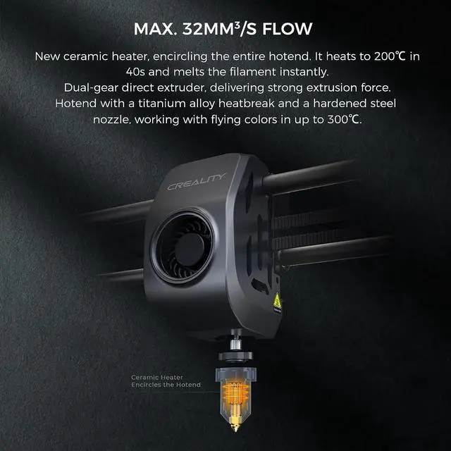 Alt view image 2 of 6 - Creality K1 Max 3D Printer with High-Speed Printing, AI LiDAR & Camera, PLA Filament Included