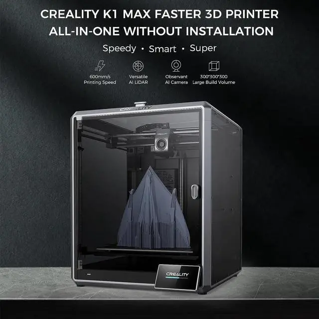 Alt view image 6 of 6 - Creality K1 Max 3D Printer with High-Speed Printing, AI LiDAR & Camera, PLA Filament Included