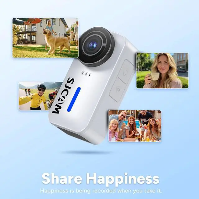 Alt view image 6 of 7 - 4K Ultra HD Action Camera, EIS Stabilization, Waterproof 30M, 125° Wide Angle, Body Camera with Helmet/Chest Mount, Built-in WiFi & Microphone, 15MP Photo, Vlogging Camera(Entry-Level)