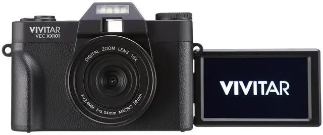 Alt view image 2 of 6 - 4K Digital Camera, 8x Digital Zoom, 3" LED Display, Bonus Macro Lens, Included SD Card