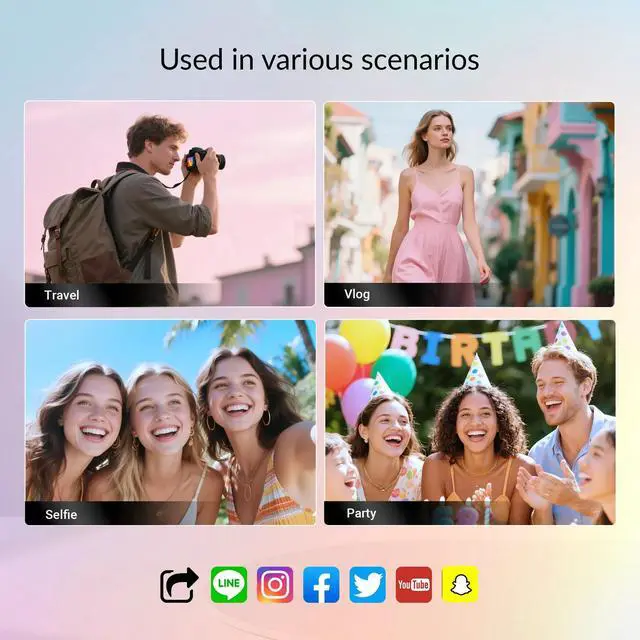 Alt view image 4 of 7 - NBD Digital Camera for Photography,4K 64MP Video Camera with 16X Digital Zoom and 32GB SD Card Black