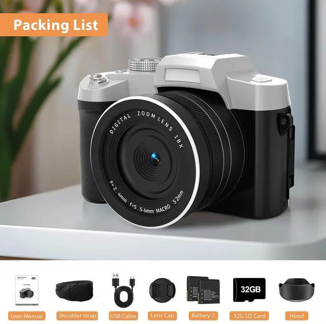 6K　デジタルカメラ　84MP 6K Digital Camera for Photography 84MP Vlogging Camera with 3