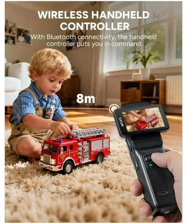 Alt view image 6 of 7 - C400 3 in 1 Vlogging Camera Combo, 4K Pocket Handheld Camera, 7H Power, 6-Axis Stabilization Action Camera, 2.29''Touch Screen, Waterproof Body Cam for Travel Vlog and YouTube Live Streaming