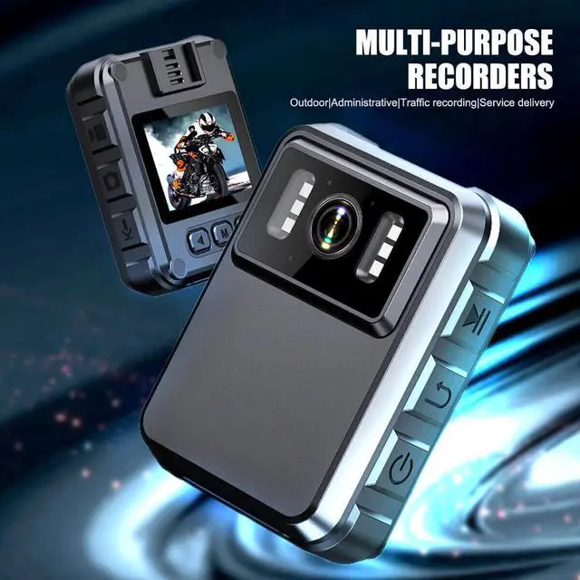 Alt view image 5 of 7 - Portable LCD 1080P Audio Video DVR IR Night Cam Camcorder Police Body Camera