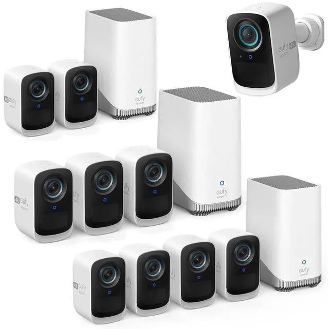 Main image of eufy 4K Wireless Security Camera System eufyCam 3C Spotlight Color Night Vision