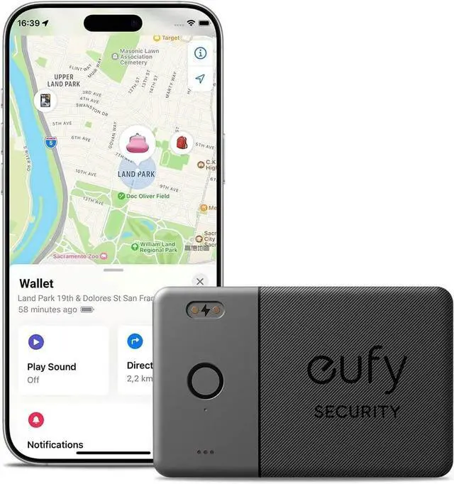 Alt view image 6 of 7 - eufy SmartTrack Card E30 Bluetooth Tracker Rechargeable Work with Apple Find My