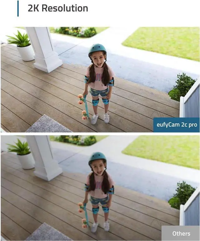 Alt view image 4 of 6 - eufyCam 2C Pro Wireless Home Security System+Solar Panel 2K Camera Night Vision