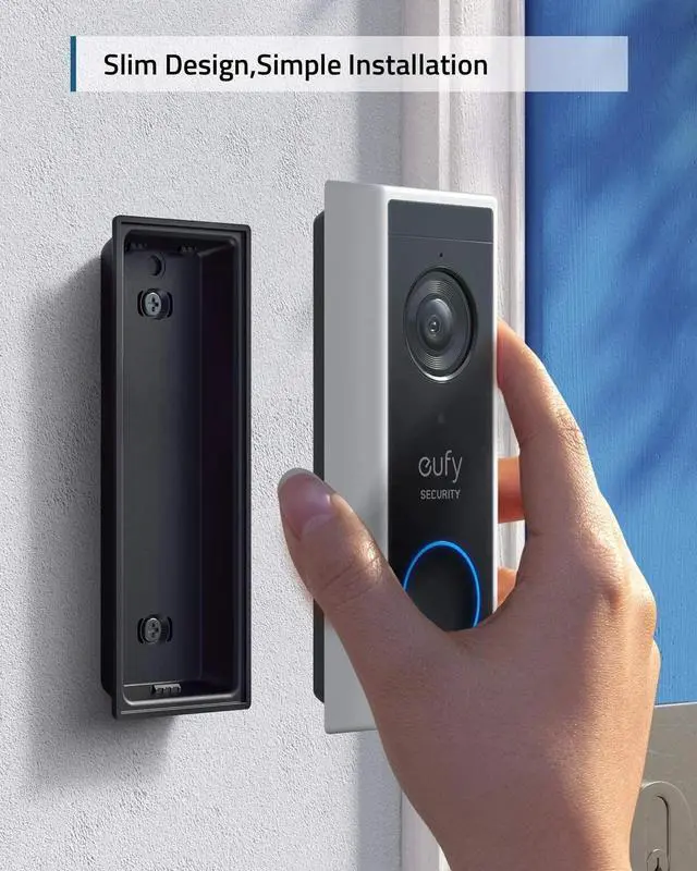 Alt view image 5 of 7 - eufy Wireless Video Doorbell 1080P Security Camera Smart Intercom w/ Wi-Fi Chime
