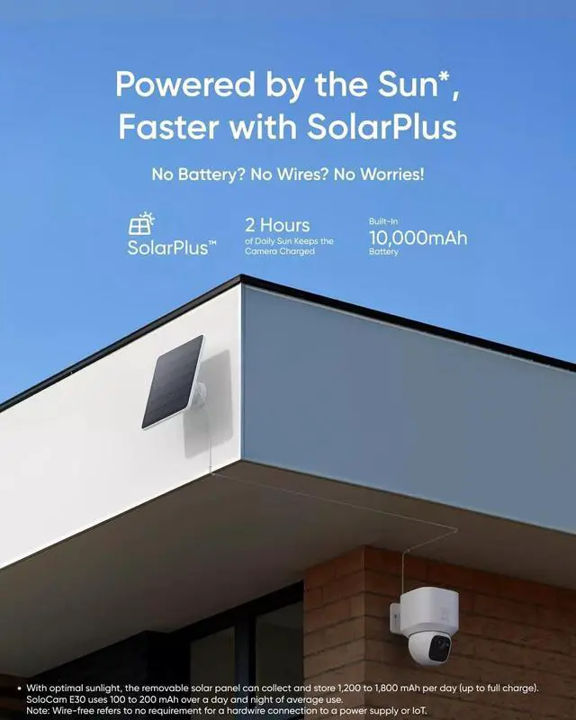 Alt view image 6 of 6 - eufy SoloCam E30 Security Cameras Wireless Outdoor Solar Camera Kit 2K 360° Pan