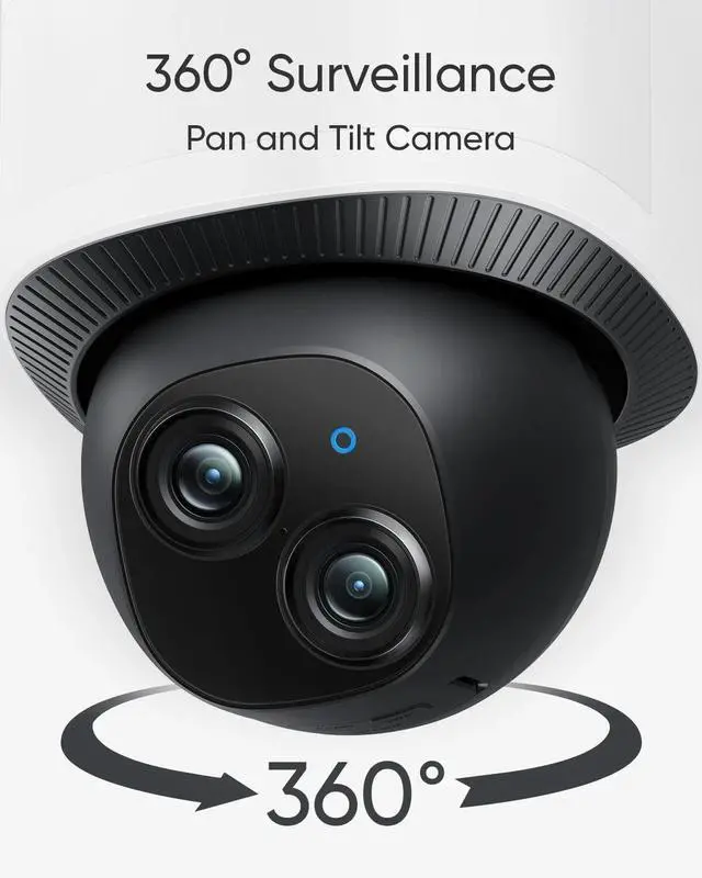 Alt view image 4 of 7 - eufy Outdoor Floodlight Camera E340 20ft AC Cable 360° PTZ Dual Cam HomeBase 3