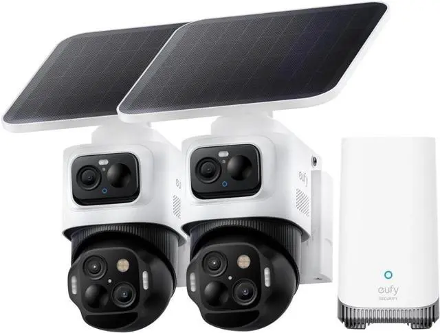 Main image of eufy eufyCam S4 Solar Camera Wireless Outdoor Triple Lens Bullet-PTZ Cam 2 Cam