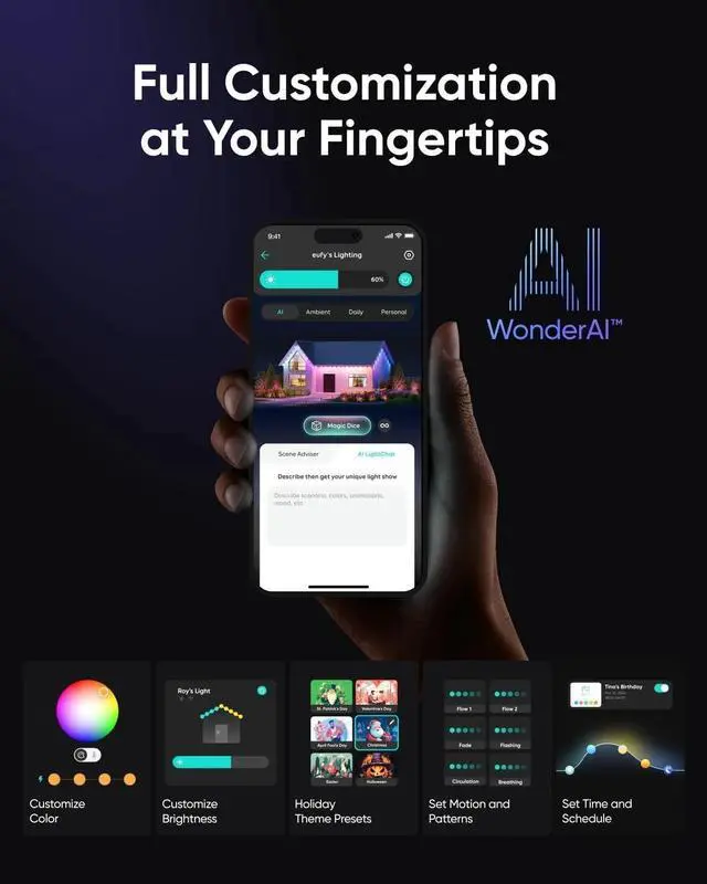 Alt view image 6 of 7 - eufy Outdoor Spotlights E10 Smart AI RGBWW LED Landscape Light w/ Alexa (Wired)