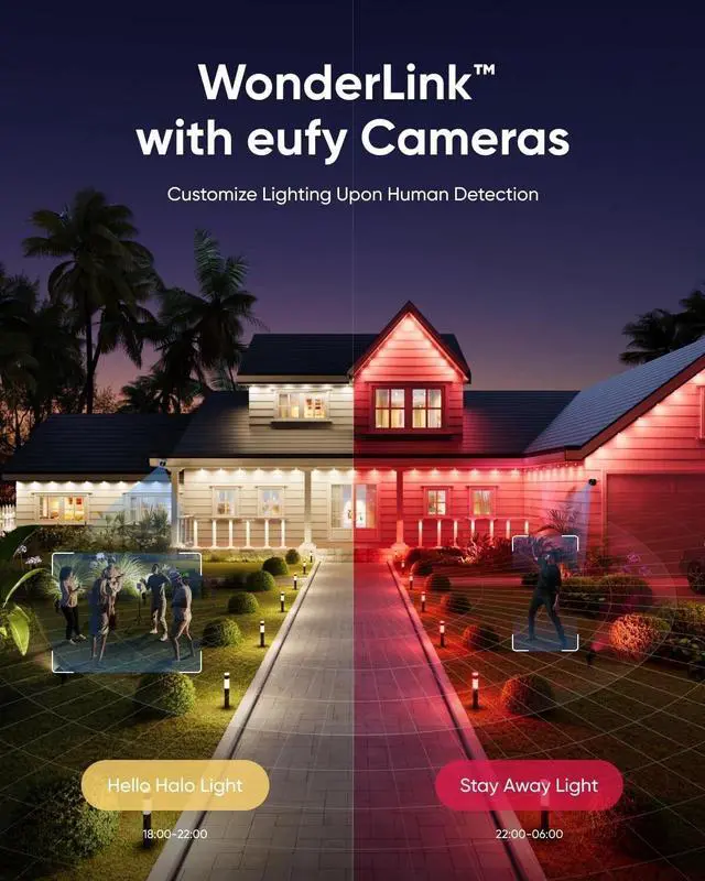 Alt view image 5 of 7 - eufy Outdoor Spotlights E10 Smart AI RGBWW LED Landscape Light w/ Alexa (Wired)
