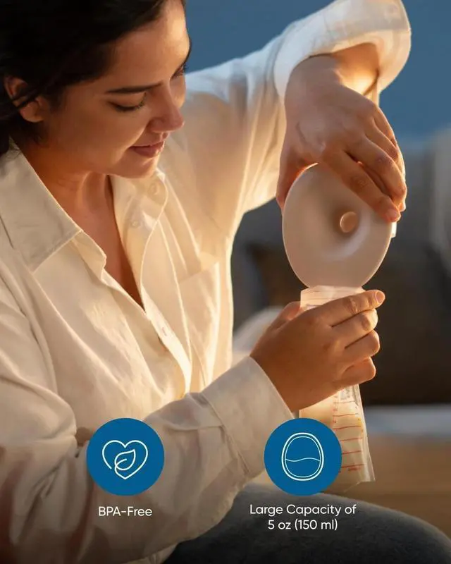 Alt view image 2 of 3 - eufy Original Milk Container 2 Pack for Wearable Breast Pump E20/S1/S1 pro