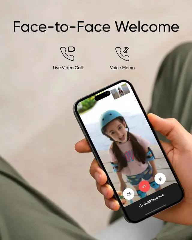 Alt view image 3 of 6 - eufy Wireless Video Doorbell C30 2K FHD Intercom Live Video Call Motion Detect