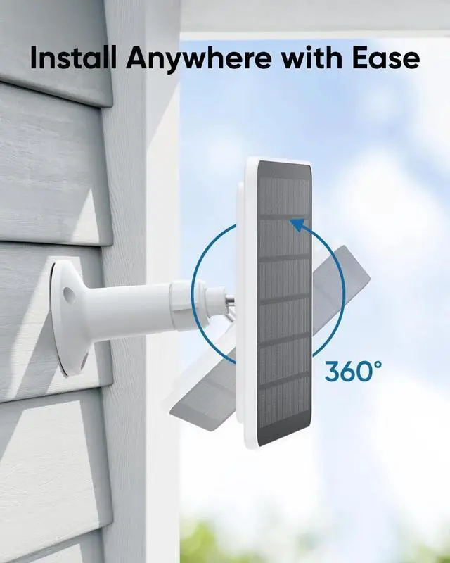 Alt view image 4 of 6 - eufy Solar Panel (3W) IP65 Weatherproof for All eufyCam Outdoor Security Camera
