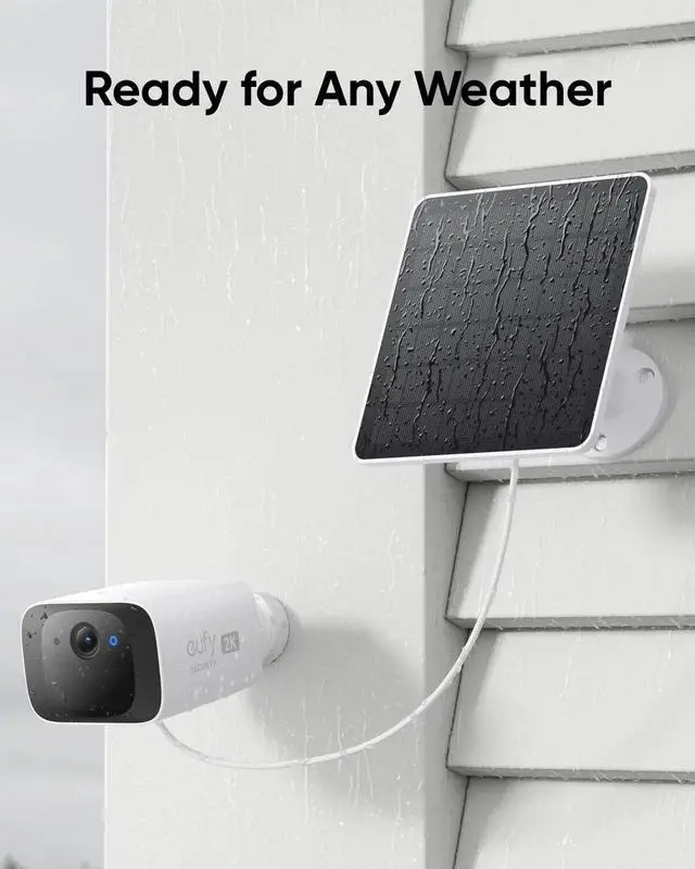 Alt view image 2 of 6 - eufy Solar Panel (3W) IP65 Weatherproof for All eufyCam Outdoor Security Camera