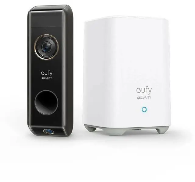 Main image of eufy 2K WiFi Video Doorbell Dual Camera Wireless Intercom Door Ring w/ HomeBase