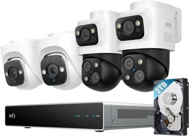 Main image of eufy PoE NVR Security Camera System S4, 24/7 Recording,16CH, 2TB HDD, AI Auto