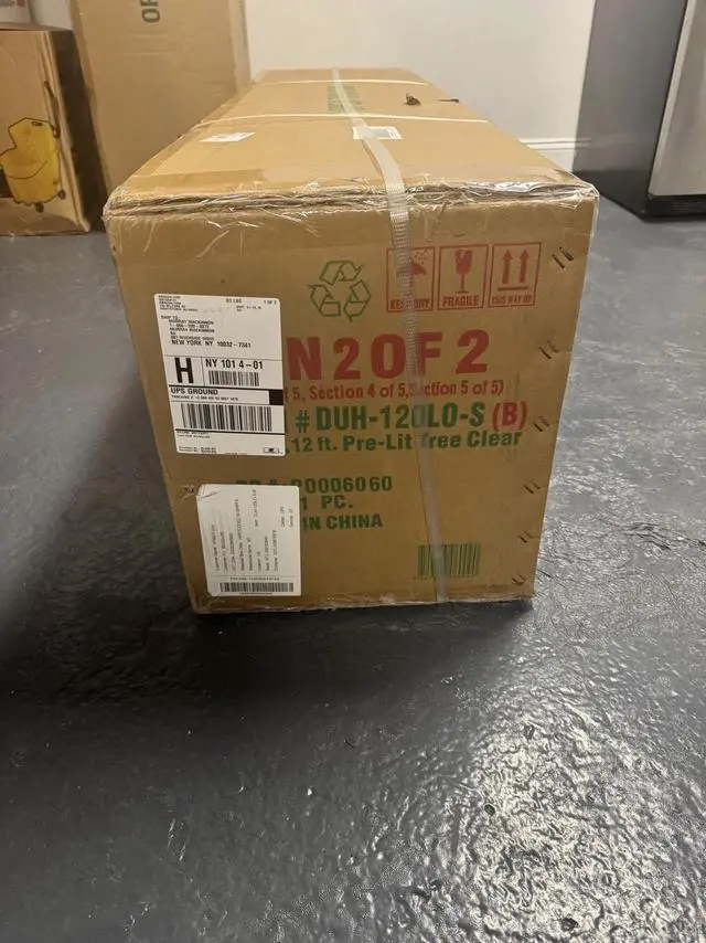 Alt view image 3 of 4 - National Tree Company 12 Ft Pre-Lit Dunhill Fir Artificial Christmas Tree Green