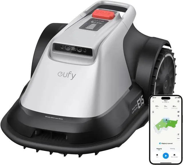 Main image of eufy Robot Lawn Mower E15 Cordless No RTK Hands-Free Auto Mapping APP Control