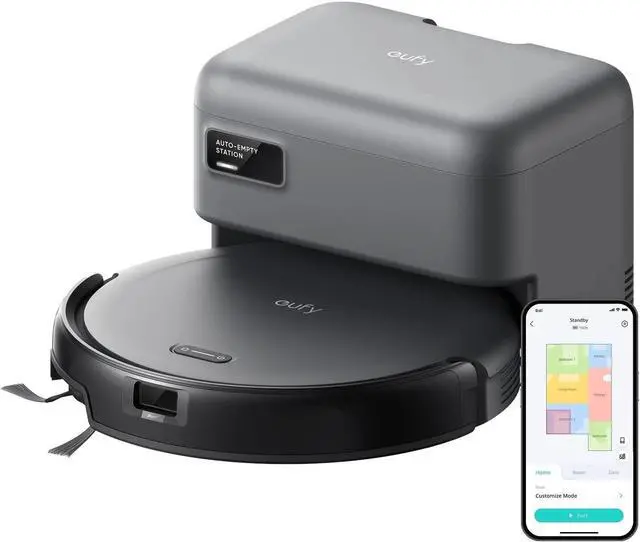 Main image of eufy Robot Vacuum C10 Self Emptying Station Up to 60 Days Edge Expansion Brush