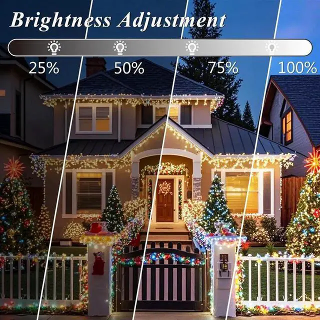 Alt view image 6 of 7 - Color Changing Christmas String Lights with Remote, 34 Colors 66FT 200LED Halloween String Lights Outdoor Decoration, Indoor Connectable Fairy Lights Plug in for Xmas Tree Thanksgiving Decoration