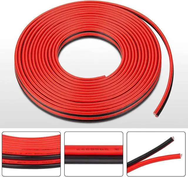 Alt view image 3 of 7 - 10 Gauge Wire - iGreely 30 FT 10/2 Gauge Tinned Copper Low Voltage Wire Electrical Wire Cable for Solar Panel Car Audio Automotive Trailer Marine Harness Wiring 10AWG 30Ft