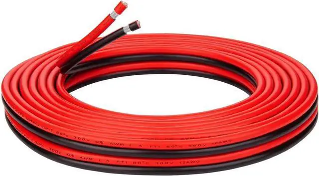 Main image of 10 Gauge Wire - iGreely 30 FT 10/2 Gauge Tinned Copper Low Voltage Wire Electrical Wire Cable for Solar Panel Car Audio Automotive Trailer Marine Harness Wiring 10AWG 30Ft