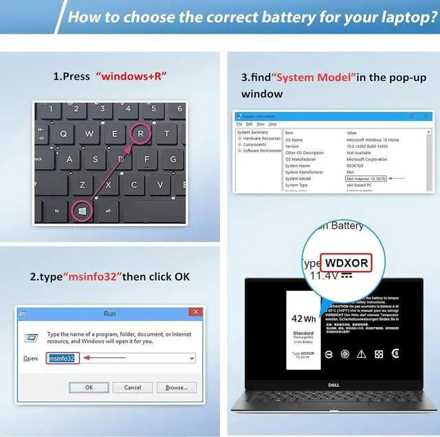 Alt view image 3 of 7 - WDX0R Laptop Battery for dell Inspiron 15 5000 7000 5368 5378 5379 5567 5579 5580 5765 5767 5770 5775 7560 7570 17 5765 5767 5775 13 5378 5368 7375 7368 7378 Series Vostro WDXOR 5468 5568 P69G 3CRH3