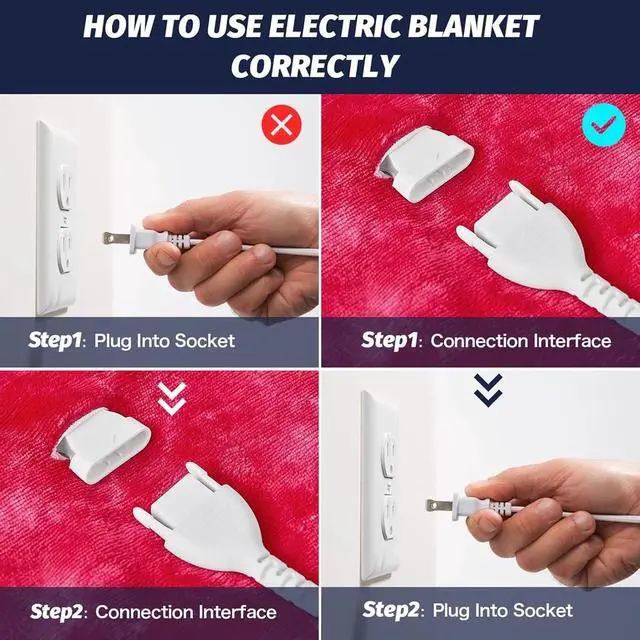 Alt view image 2 of 7 - Faux Fur Sherpa Heated Blanket with 10 Heat Levels and 8 Hour Auto Off
