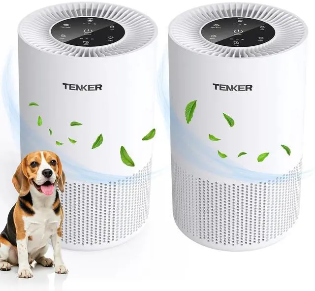 Main image of 2Pcs Large Room HEPA Filter Air Purifier Air Cleaner for Home Dust Smoke Odor US