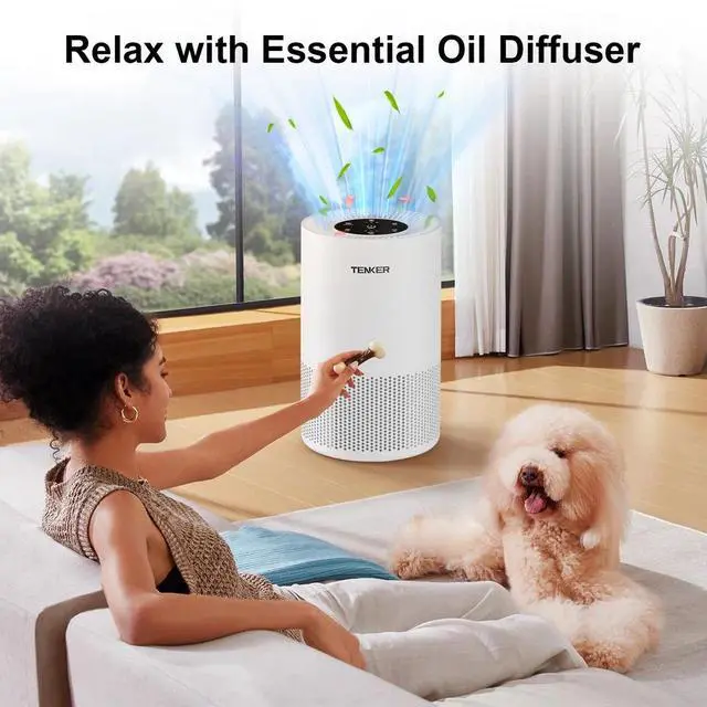 Alt view image 4 of 7 - 2Pcs Large Room HEPA Filter Air Purifier Air Cleaner for Home Dust Smoke Odor US