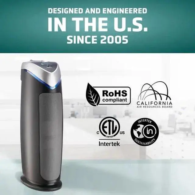 Alt view image 2 of 7 - GermGuardian 4-In-1 HEPA Air Purifier for Home, Large Rooms Up To 743 Sq. Ft....