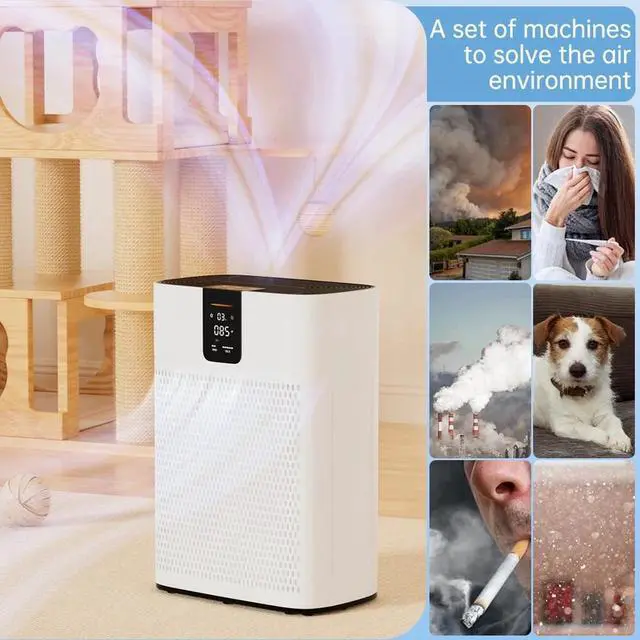 Alt view image 5 of 7 - Air Purifier for Home Bedroom Large Room Up to 2400 Ft²,