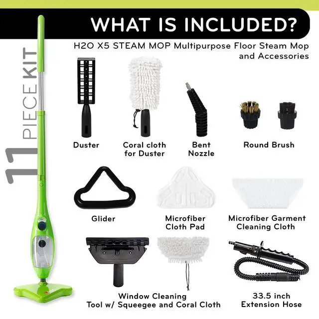 Alt view image 2 of 7 - H2O MOP X5 Floor Steam Mop and Handheld Steam Cleaner