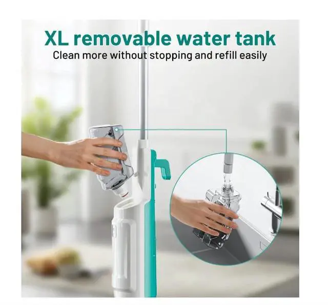 Alt view image 4 of 7 - Hicould Steam Mop, 10 in 1 Floor Cleaning, Detachable Steam Mop for Tile and Har