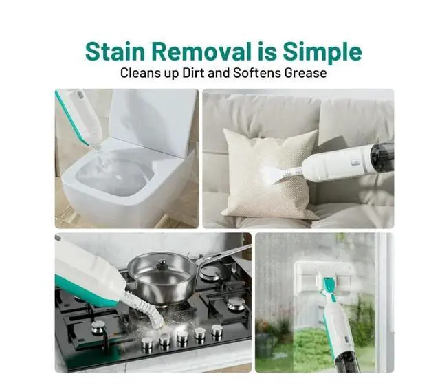 Alt view image 7 of 7 - Hicould Steam Mop, 10 in 1 Floor Cleaning, Detachable Steam Mop for Tile and Har