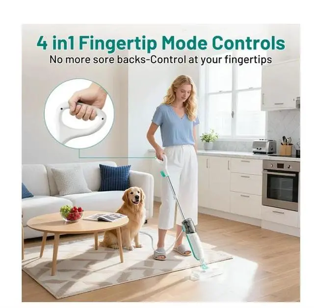 Alt view image 3 of 7 - Hicould Steam Mop, 10 in 1 Floor Cleaning, Detachable Steam Mop for Tile and Har