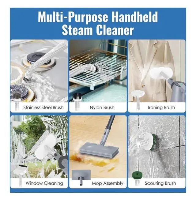 Alt view image 6 of 7 - Steam Mop with Detachable Handheld Steam Cleaner for Home and Floor Cleaning, 10