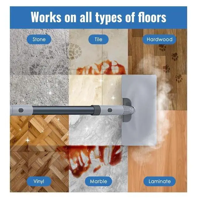 Alt view image 2 of 7 - Steam Mop with Detachable Handheld Steam Cleaner for Home and Floor Cleaning, 10