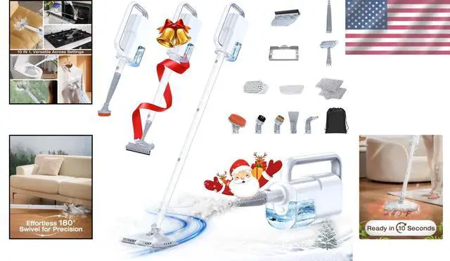 Alt view image 2 of 7 - Versatile 10-in-1 Steam Mop with 3-Level Control