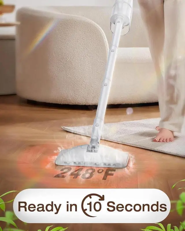 Alt view image 5 of 7 - Versatile 10-in-1 Steam Mop with 3-Level Control