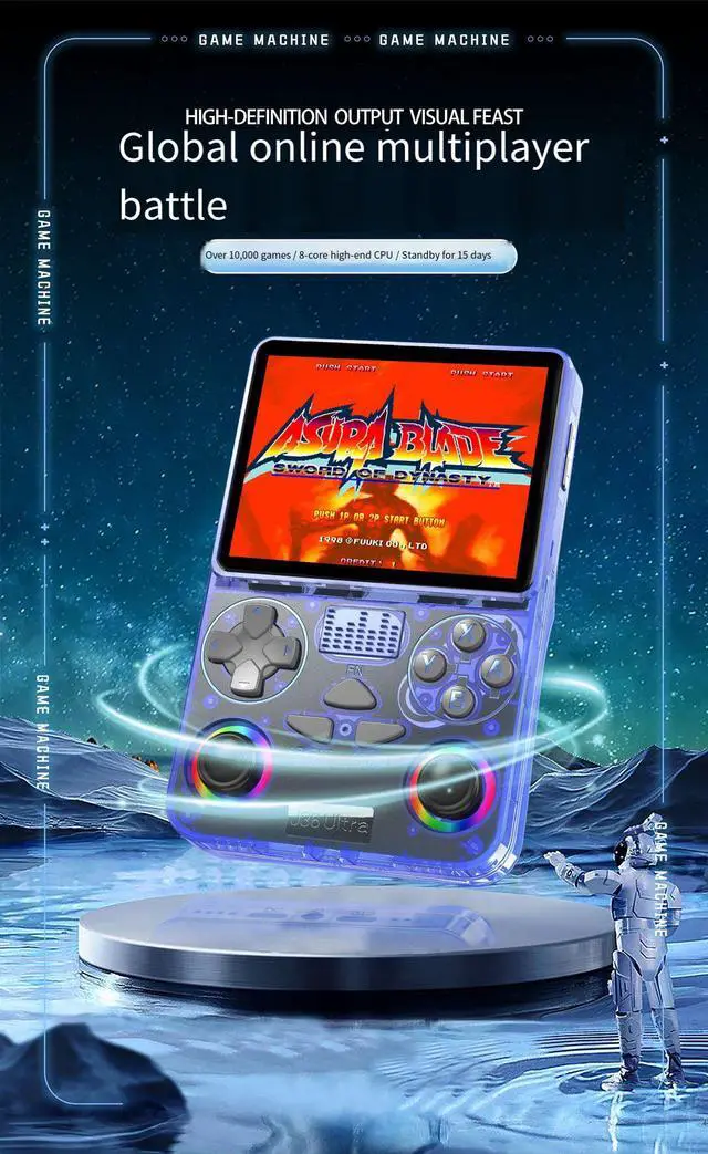 Alt view image 6 of 7 - Global battle PSP games Android handheld game console portable retro arcade games nostalgic J36 black 64G