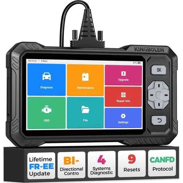Alt view image 2 of 7 - KINGBOLEN S608 4-system vehicle fault diagnostic instrument with multi-language configuration for OBD