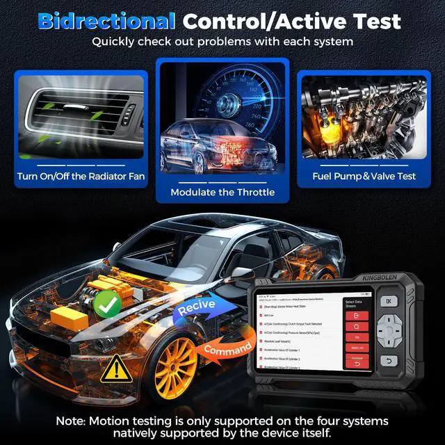 Alt view image 5 of 7 - KINGBOLEN S608 4-system vehicle fault diagnostic instrument with multi-language configuration for OBD